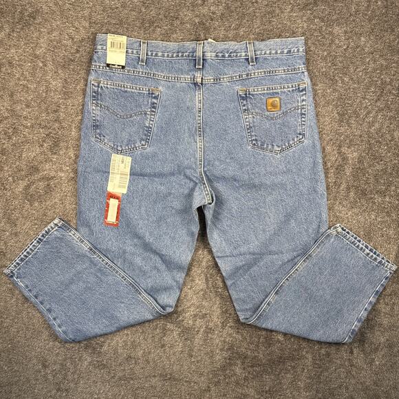 Carhartt Men’s 38x34 Blue Denim Jeans Traditional Fit Tapered Leg NWT - Picture 6 of 9